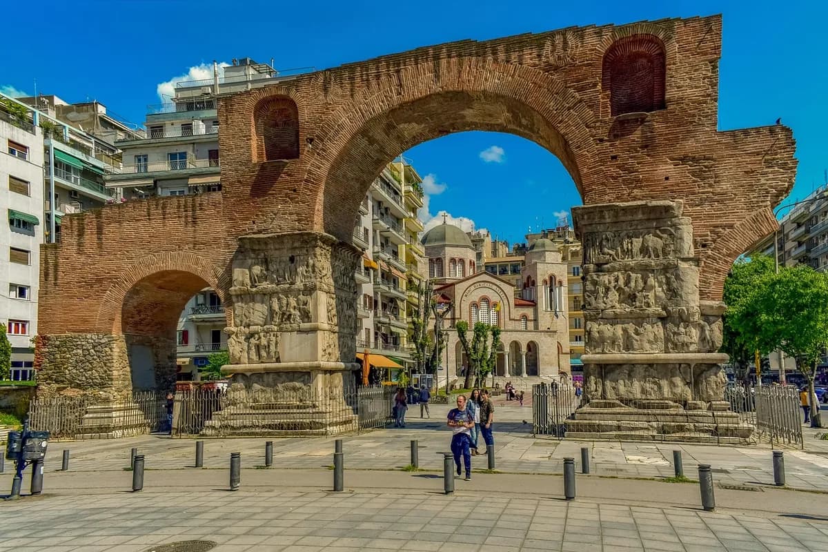 greece, thessaloniki, arch of galerius, tourism, city, landmark, historic, macedonia, ancient, monument, architecture, cityscape, sightseeing, urban, heritage, salonica, thessaloniki, thessalonik